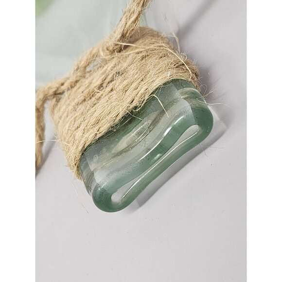 Decorative Glass Wall Hanging Bottle With Grape Design & Jute Rope - Picture 6 of 8